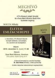 Mácza Mihály „Életem emlékcserepei“ című visszaemlékezés-kötetének a bemutatója