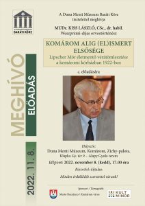 Komáromi alig  ismert elsosege