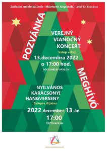 Vianočný koncert žiakov ZUŠ / Nyilvános karácsonyi hangverse
