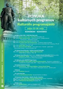 Ponuka kultúrnych programov / kulturális PROGRAMAJÁNLÓ – týždenný / heti