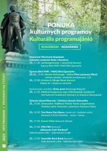 Ponuka kultúrnych programov / kulturális PROGRAMAJÁNLÓ – týždenný / heti