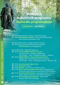 Ponuka kultúrnych programov / kulturális PROGRAMAJÁNLÓ – týždenný / heti