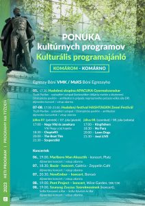 Ponuka kultúrnych programov / kulturális PROGRAMAJÁNLÓ – týždenný / heti