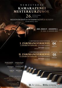 26. ročník Medzinárodných interpretačných kurzov komornej hry / Nemzetközi Kamarazenei Mesterkurzusok 26. évfolyam