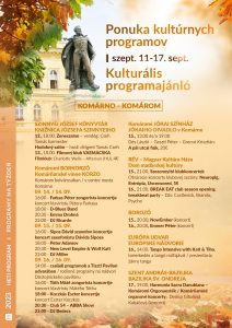 Ponuka kultúrnych programov / kulturális PROGRAMAJÁNLÓ – týždenný / heti