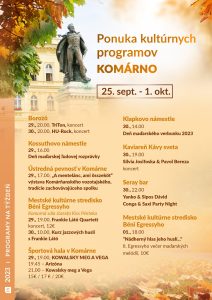 Ponuka kultúrnych programov / kulturális PROGRAMAJÁNLÓ – týždenný / heti