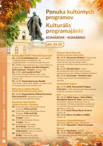 Ponuka kultúrnych programov / kulturális PROGRAMAJÁNLÓ – týždenný / heti