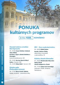 Ponuka kultúrnych programov / kulturális PROGRAMAJÁNLÓ – týždenný / heti