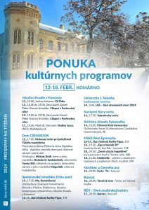 Ponuka kultúrnych programov / kulturális PROGRAMAJÁNLÓ – týždenný / heti