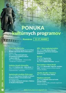Ponuka kultúrnych programov / kulturális PROGRAMAJÁNLÓ – týždenný / heti