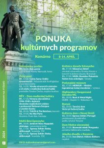 Ponuka kultúrnych programov / kulturális PROGRAMAJÁNLÓ – týždenný / heti
