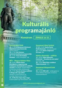 Ponuka kultúrnych programov / kulturális PROGRAMAJÁNLÓ – týždenný / heti