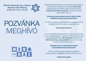 Spomienka pri príležitosti 80. výročia deportácie Židov z Komárna