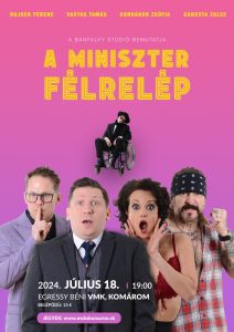 A MINISZTER FÉLRELÉP – Ray Cooney ikonikus komédiája Komáromban látható hamarosan!