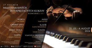 27. ročník MEDZINÁRODNÝCH INTERPRETAČNÝCH KURZOV KOMORNEJ HRY
